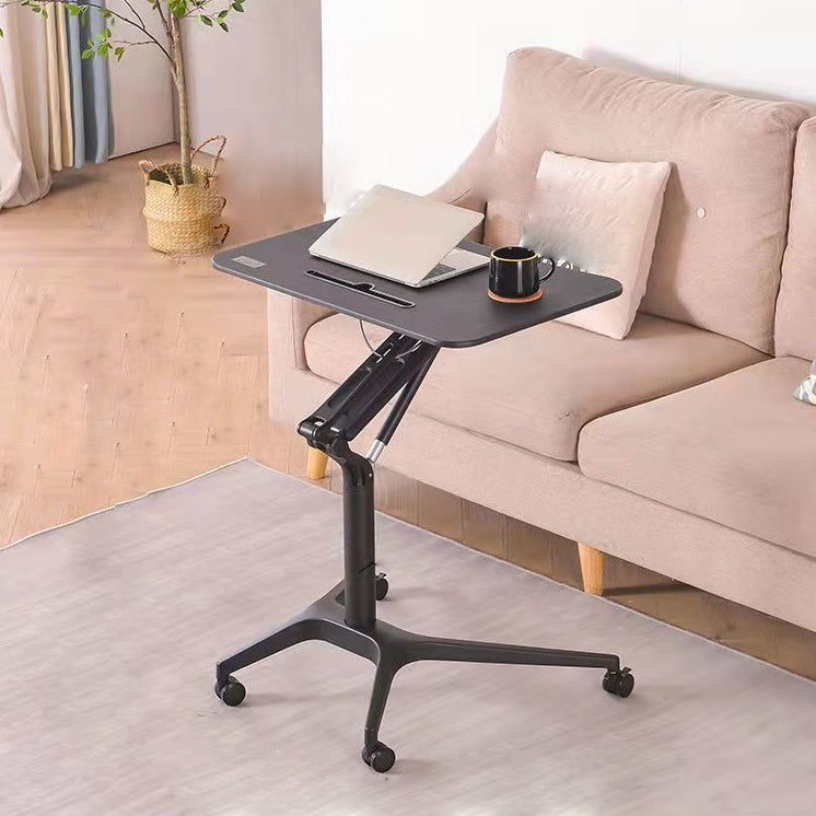 Modern Style Office Desk Rectangular Shape Movable Table with Wheels for Office