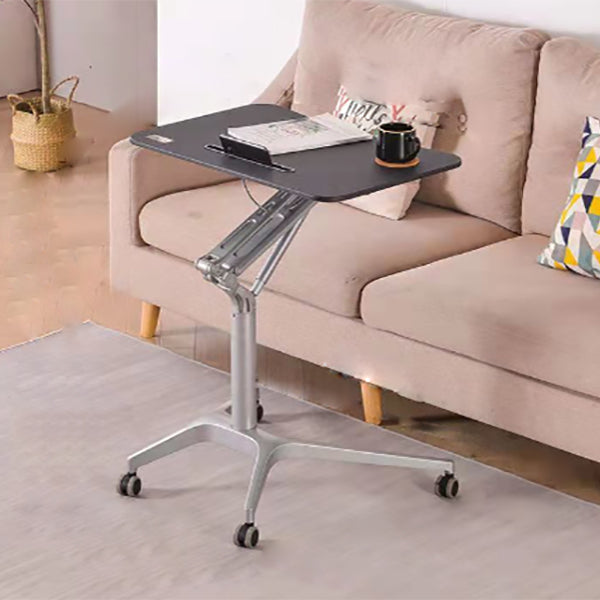 Modern Style Office Desk Rectangular Shape Movable Table with Wheels for Office