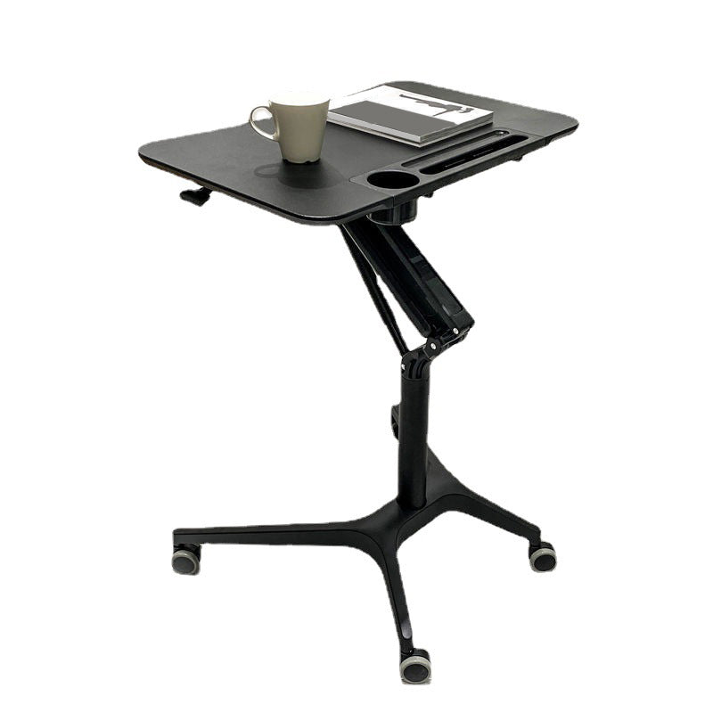 Modern Style Office Desk Rectangular Shape Movable Table with Wheels for Office