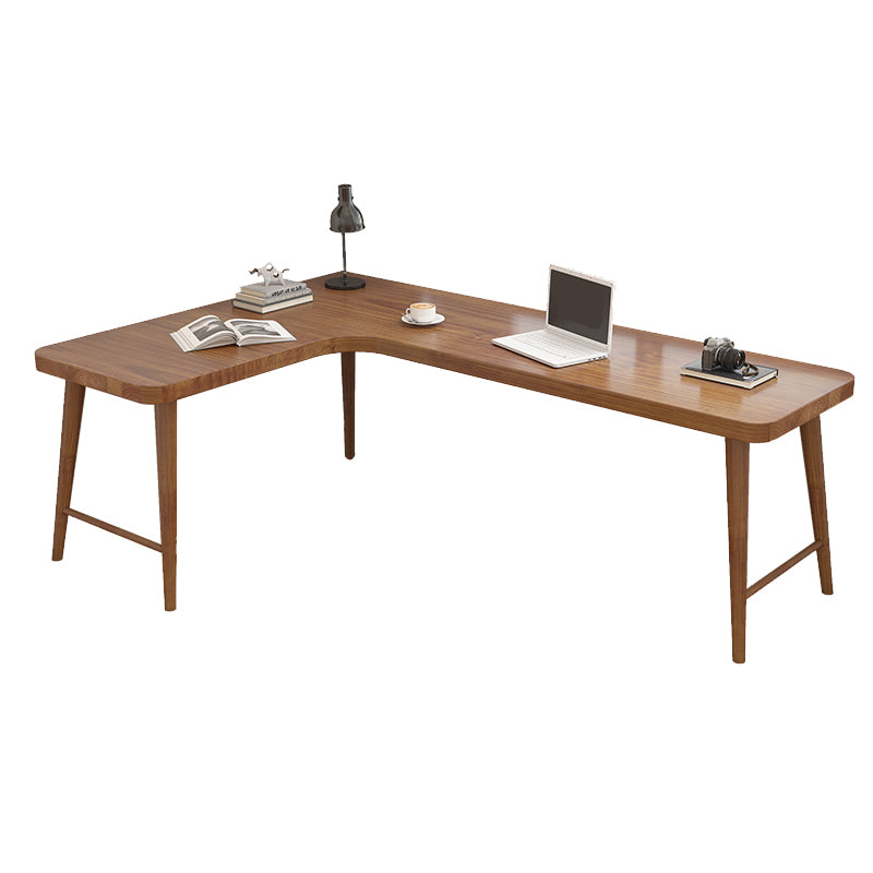 Solid Wood Writing Desk Modern 29.53-inch Tall Office Desk with H-Base