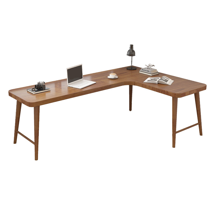 Solid Wood Writing Desk Modern 29.53-inch Tall Office Desk with H-Base