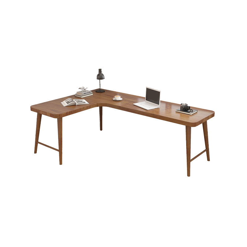 Solid Wood Writing Desk Modern 29.53-inch Tall Office Desk with H-Base