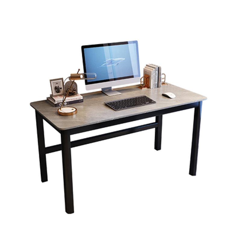 Industrial Rectangular Computer Desk Antique Finish Gaming Desk