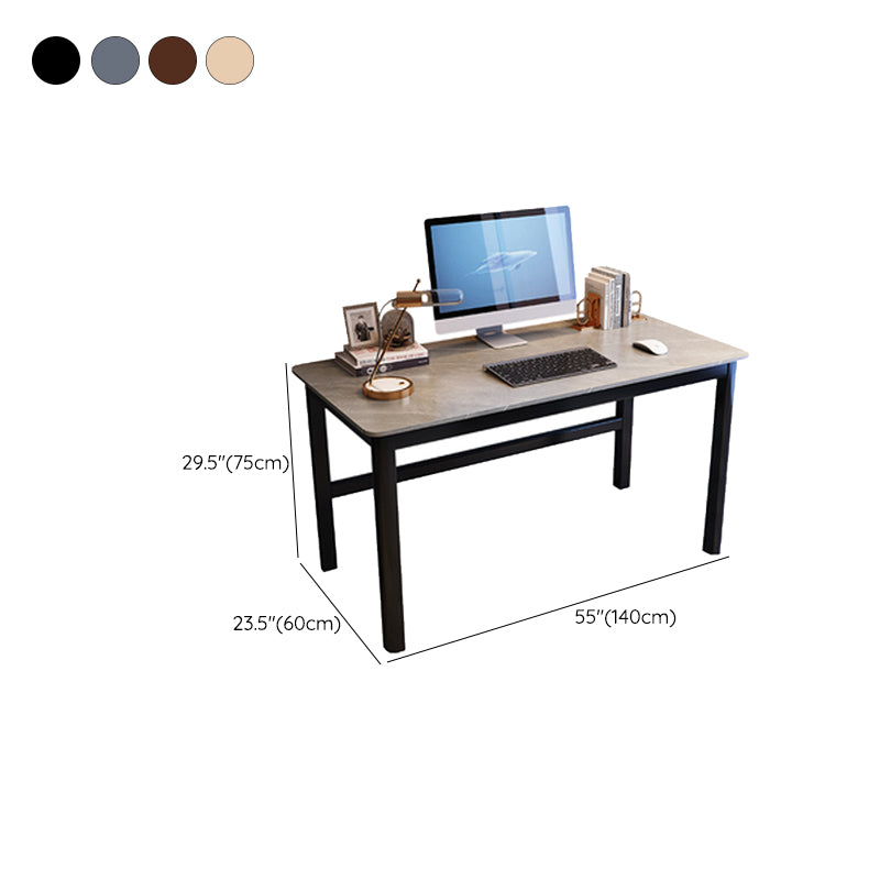 Industrial Rectangular Computer Desk Antique Finish Gaming Desk