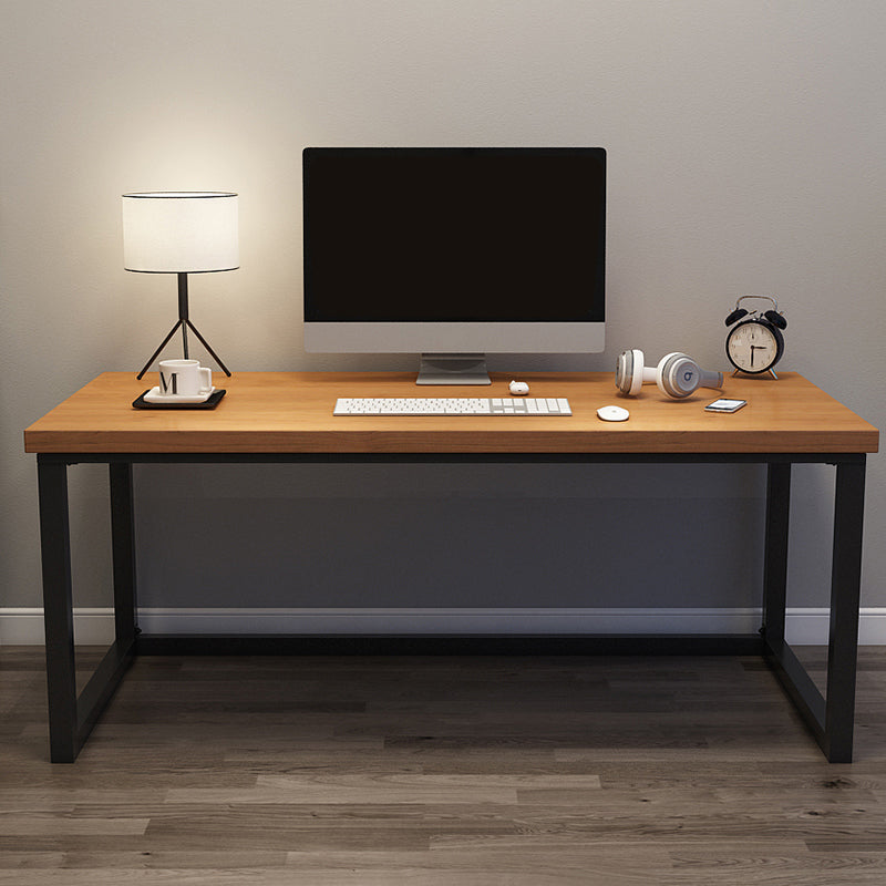 Industrial Solid Wood Gaming Desk 29.53" Tall Rectangular Computer Desk