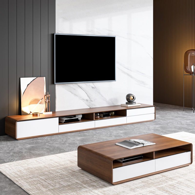 Modern Media Console Wood Media Console TV Stand with Drawers