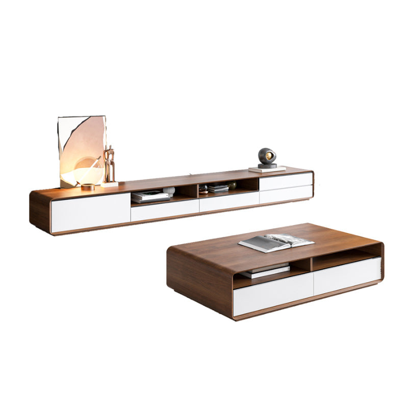 Modern Media Console Wood Media Console TV Stand with Drawers