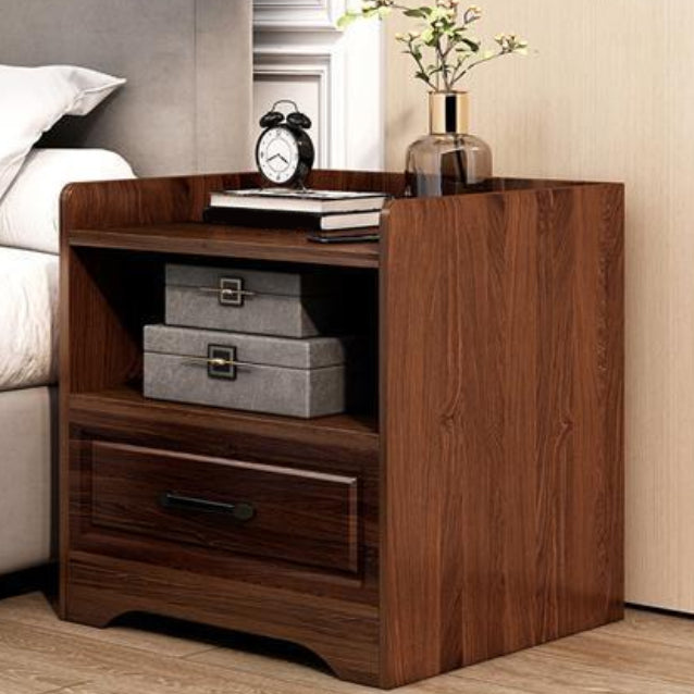 Modern Accent Table Nightstand Drawer Storage Night Table for Home