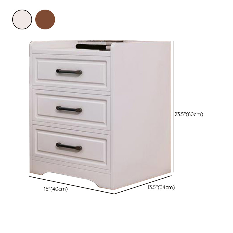 Modern Accent Table Nightstand Drawer Storage Night Table for Home