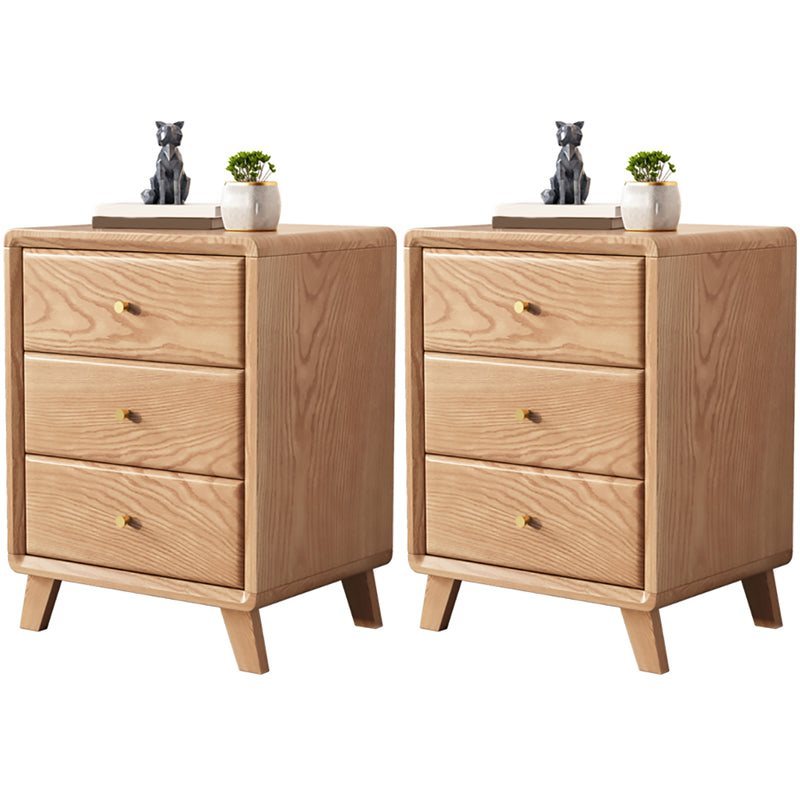 Modernism Storage Night Table 2/3 Drawers Wood Bed Nightstand for Bedroom