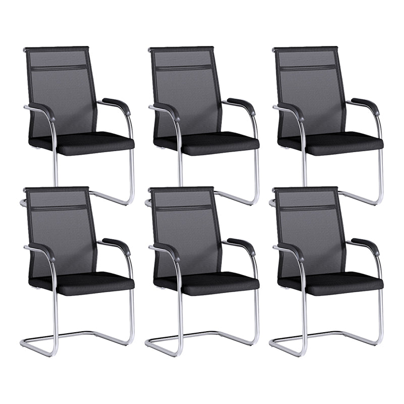 Modern Office Chair Fixed Arms Ergonomic Chair with Breathable Back