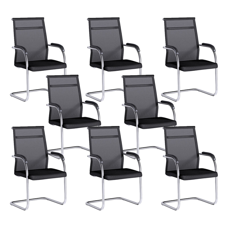 Modern Office Chair Fixed Arms Ergonomic Chair with Breathable Back