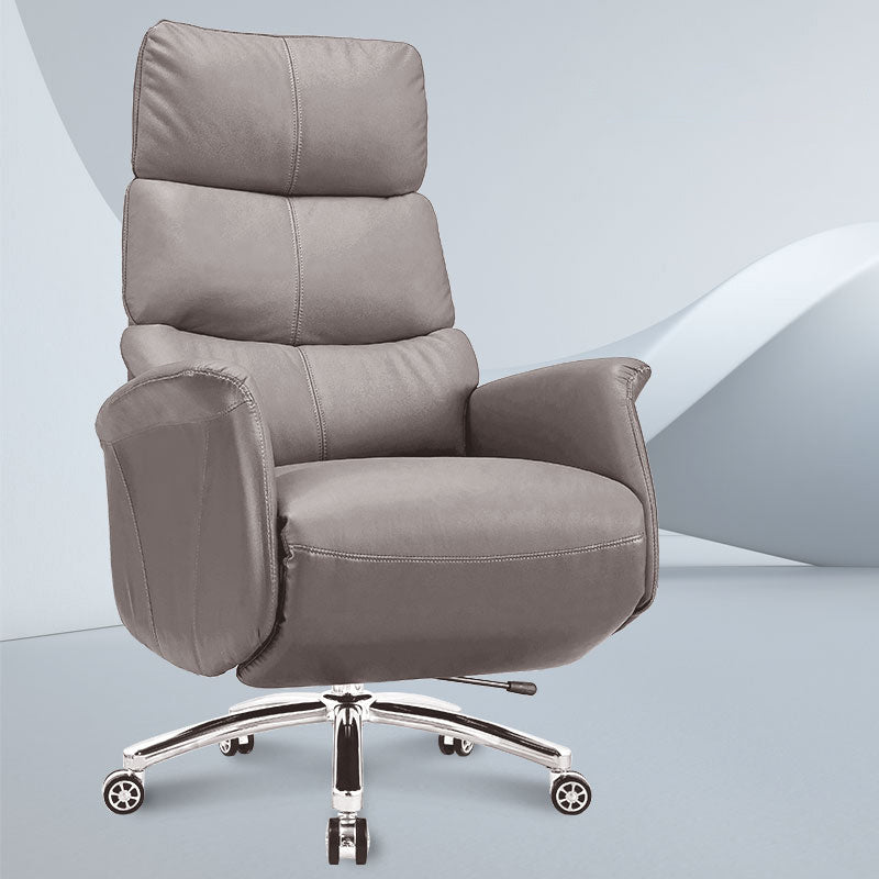 Modern Slide Office Chair Armless Leather Adjustable Seat Height Chair