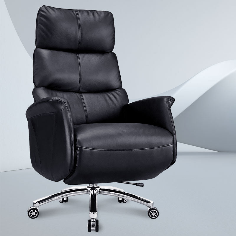 Modern Slide Office Chair Armless Leather Adjustable Seat Height Chair