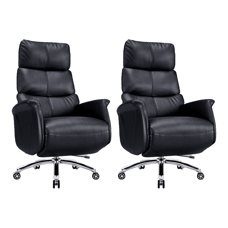 Modern Slide Office Chair Armless Leather Adjustable Seat Height Chair