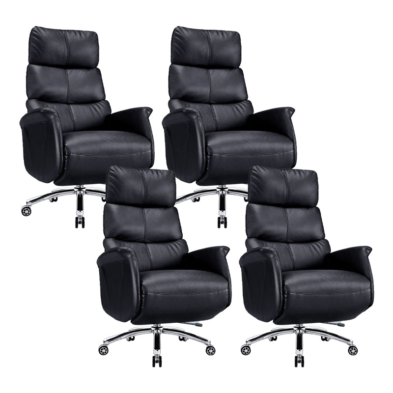 Modern Slide Office Chair Armless Leather Adjustable Seat Height Chair