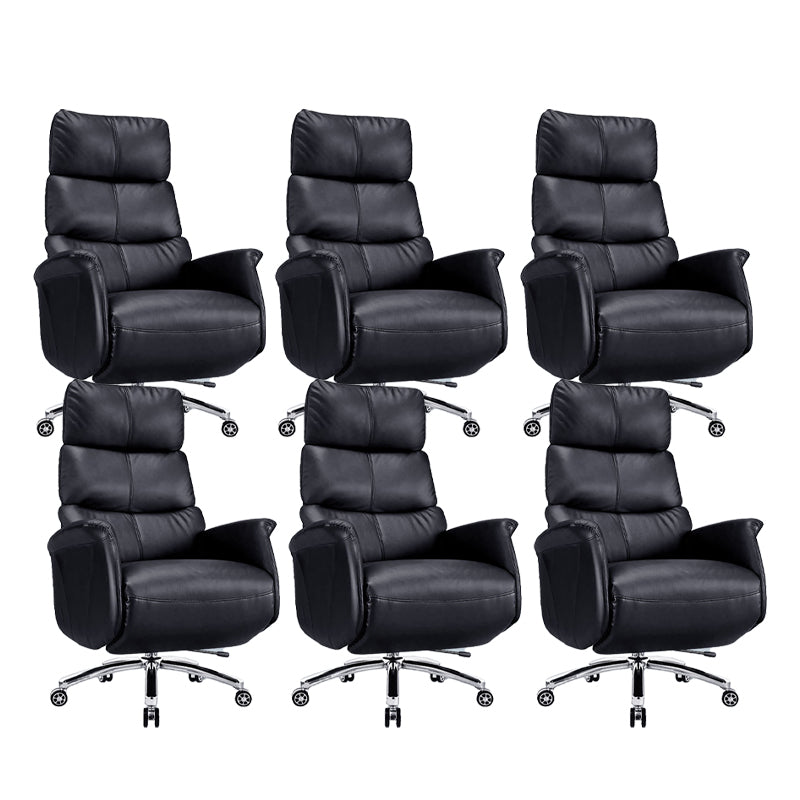 Modern Slide Office Chair Armless Leather Adjustable Seat Height Chair