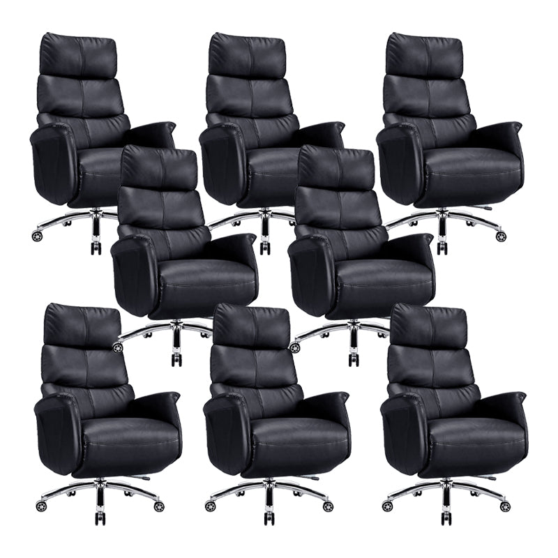 Modern Slide Office Chair Armless Leather Adjustable Seat Height Chair