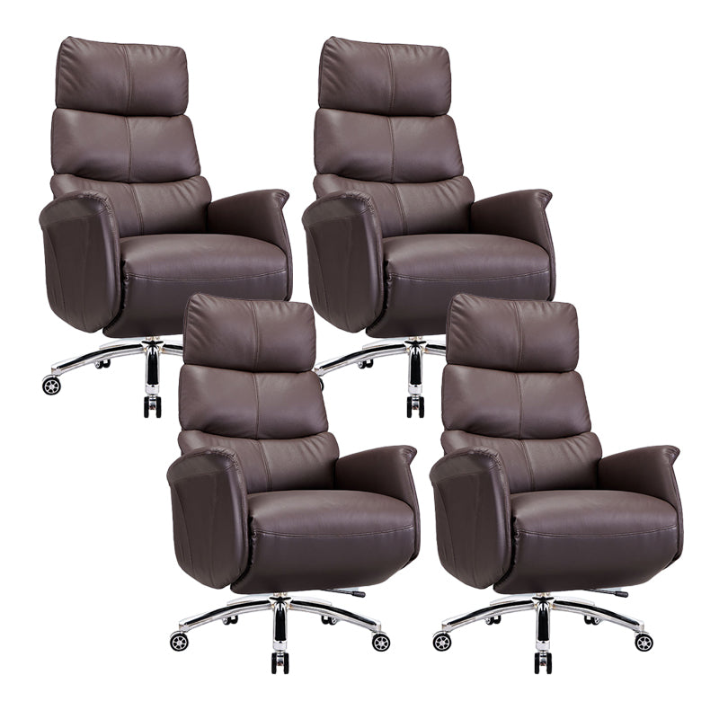 Modern Slide Office Chair Armless Leather Adjustable Seat Height Chair