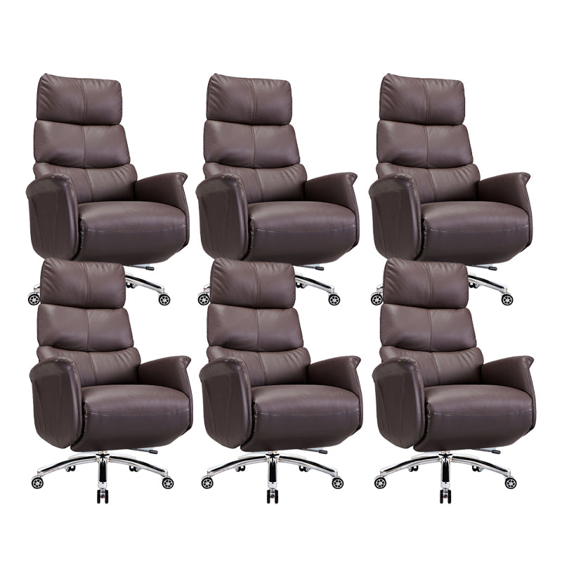 Modern Slide Office Chair Armless Leather Adjustable Seat Height Chair