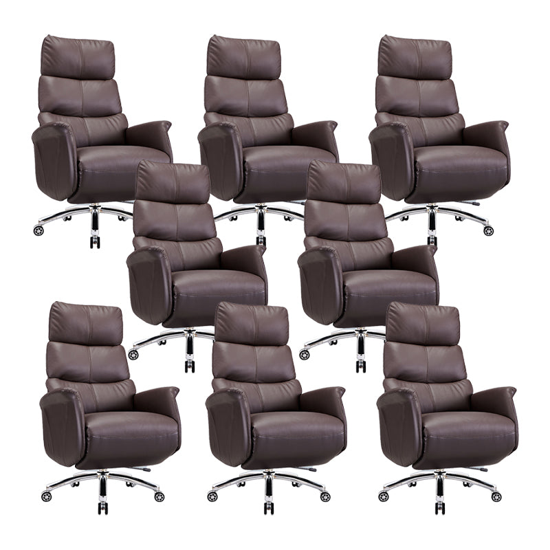 Modern Slide Office Chair Armless Leather Adjustable Seat Height Chair