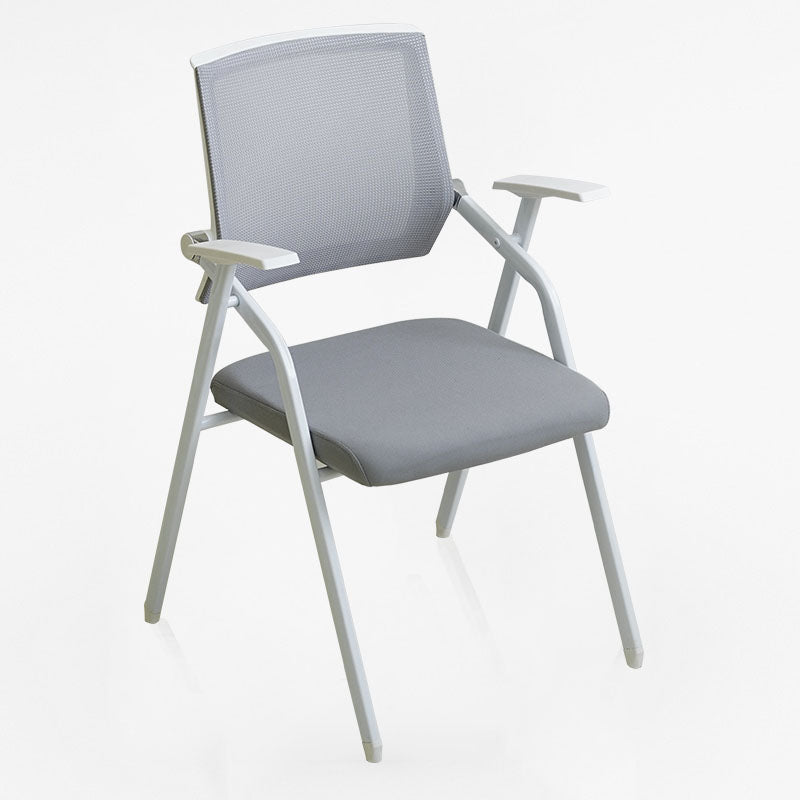 Contemporary Fixed Arms Conference Chair Mesh-back Task Chair for Office