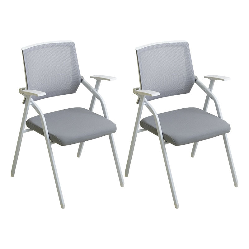 Contemporary Fixed Arms Conference Chair Mesh-back Task Chair for Office