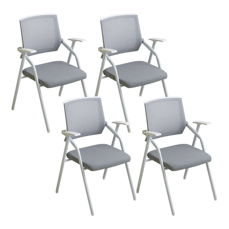 Contemporary Fixed Arms Conference Chair Mesh-back Task Chair for Office