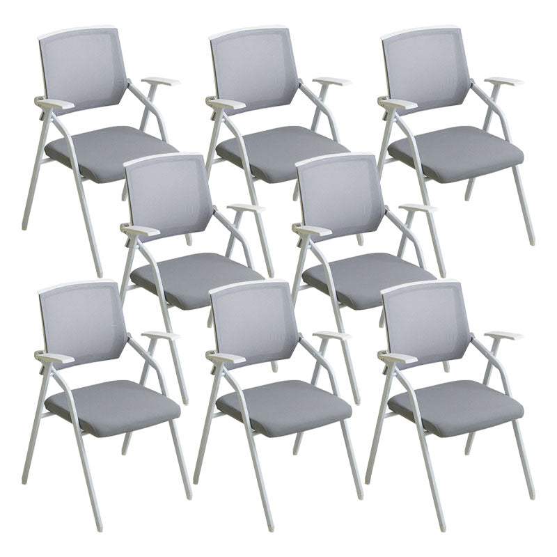 Contemporary Fixed Arms Conference Chair Mesh-back Task Chair for Office