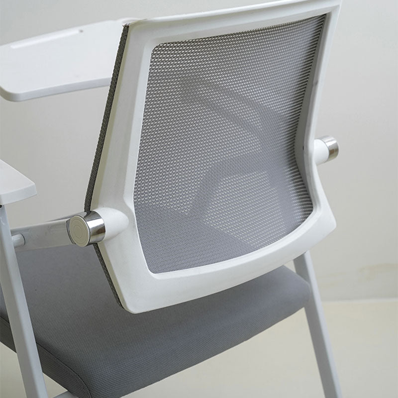 Contemporary Fixed Arms Conference Chair Mesh-back Task Chair for Office