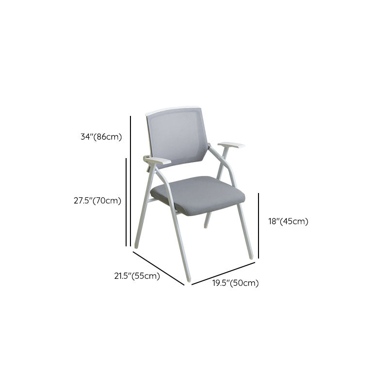 Contemporary Fixed Arms Conference Chair Mesh-back Task Chair for Office