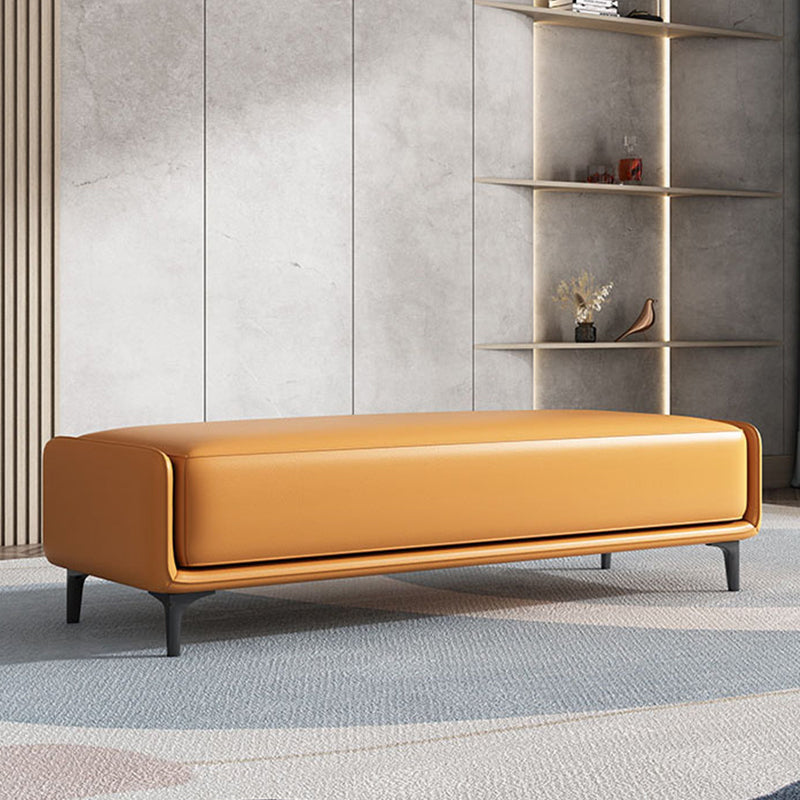 Cushioned Seating Bench Rectangle Entryway and Bedroom Bench , 16.5 inch Width