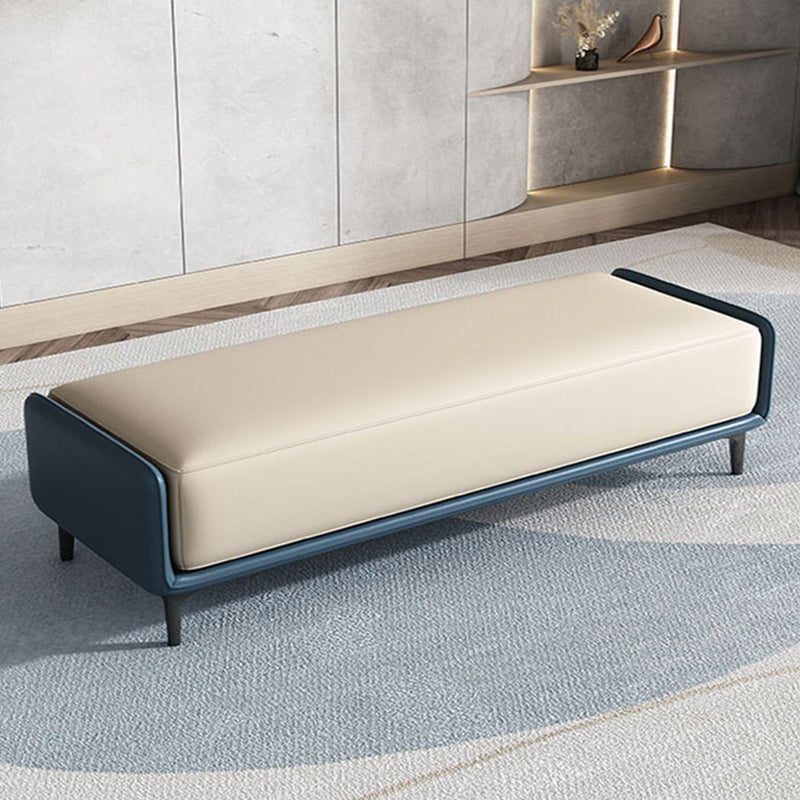 Cushioned Seating Bench Rectangle Entryway and Bedroom Bench , 16.5 inch Width