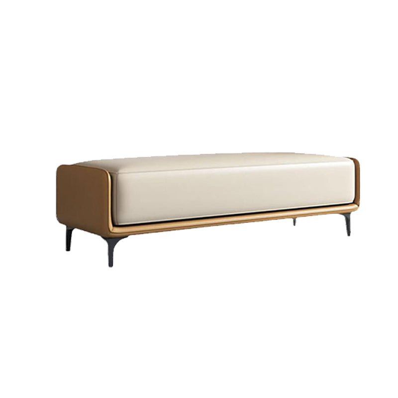 Cushioned Seating Bench Rectangle Entryway and Bedroom Bench , 16.5 inch Width