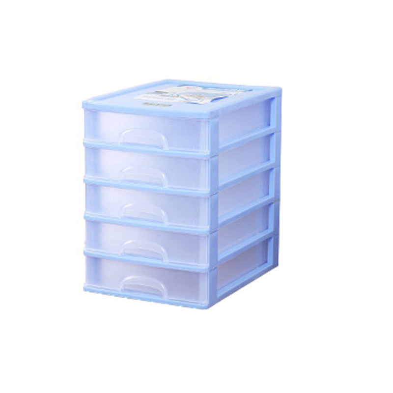 Coastal Cabinet Plastic Drawers Filing Cabinet for Home and Office