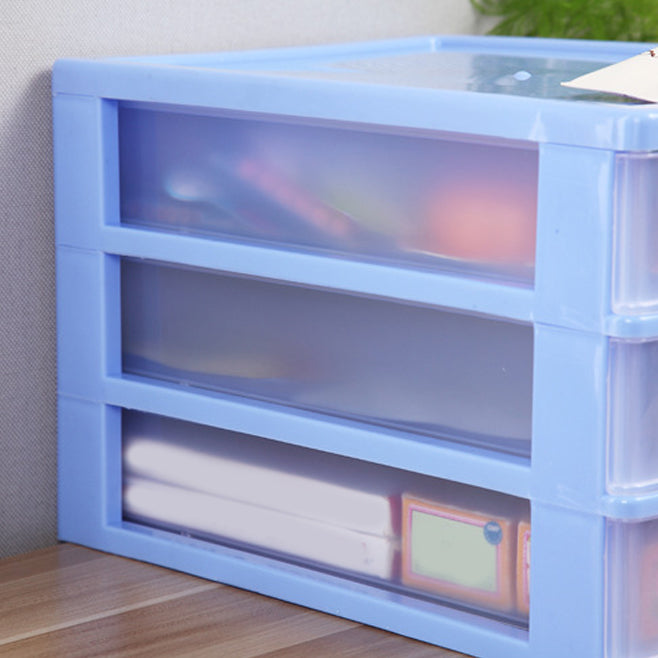 Coastal Cabinet Plastic Drawers Filing Cabinet for Home and Office