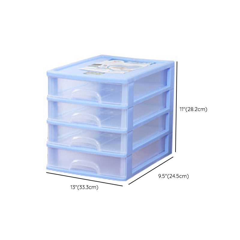 Coastal Cabinet Plastic Drawers Filing Cabinet for Home and Office