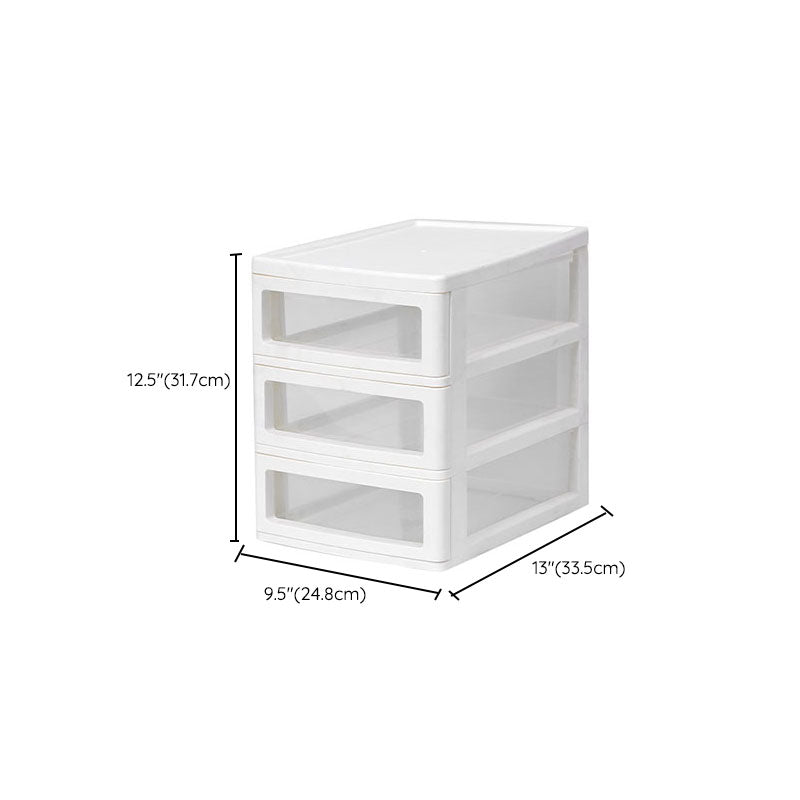 Modern Vertical File Cabinet Solid Color Plastic File Cabinet with Drawers