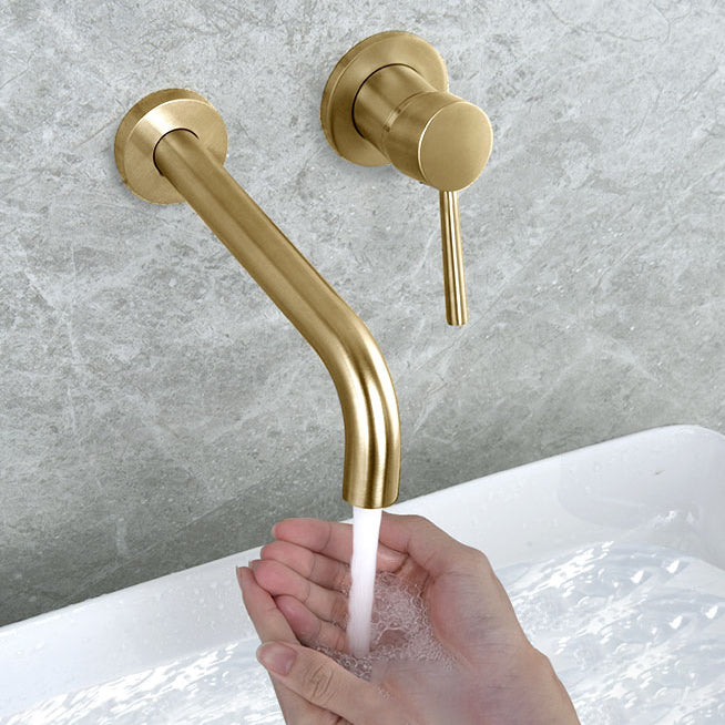 Wall Mounted Bronze Tub Filler Double Handles Bathtub Spout Tub Faucet Trim