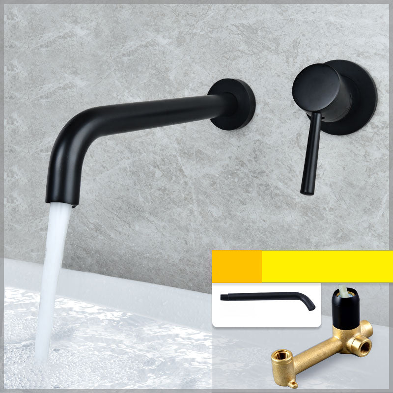 Wall Mounted Bronze Tub Filler Double Handles Bathtub Spout Tub Faucet Trim