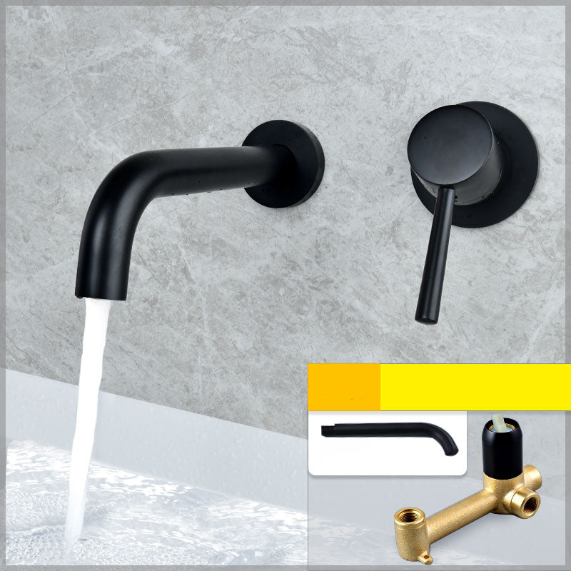 Wall Mounted Bronze Tub Filler Double Handles Bathtub Spout Tub Faucet Trim