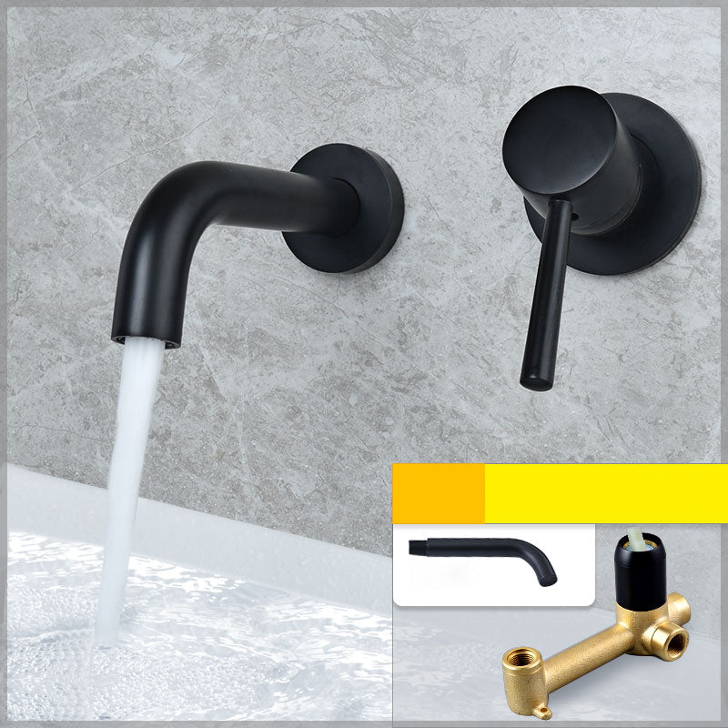 Wall Mounted Bronze Tub Filler Double Handles Bathtub Spout Tub Faucet Trim