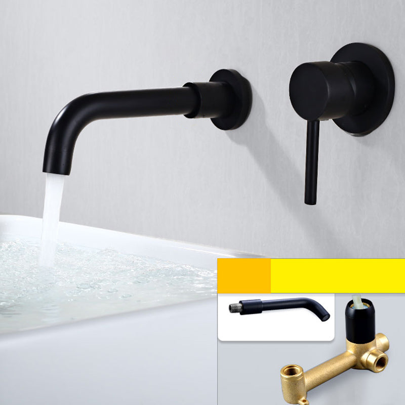 Wall Mounted Bronze Tub Filler Double Handles Bathtub Spout Tub Faucet Trim