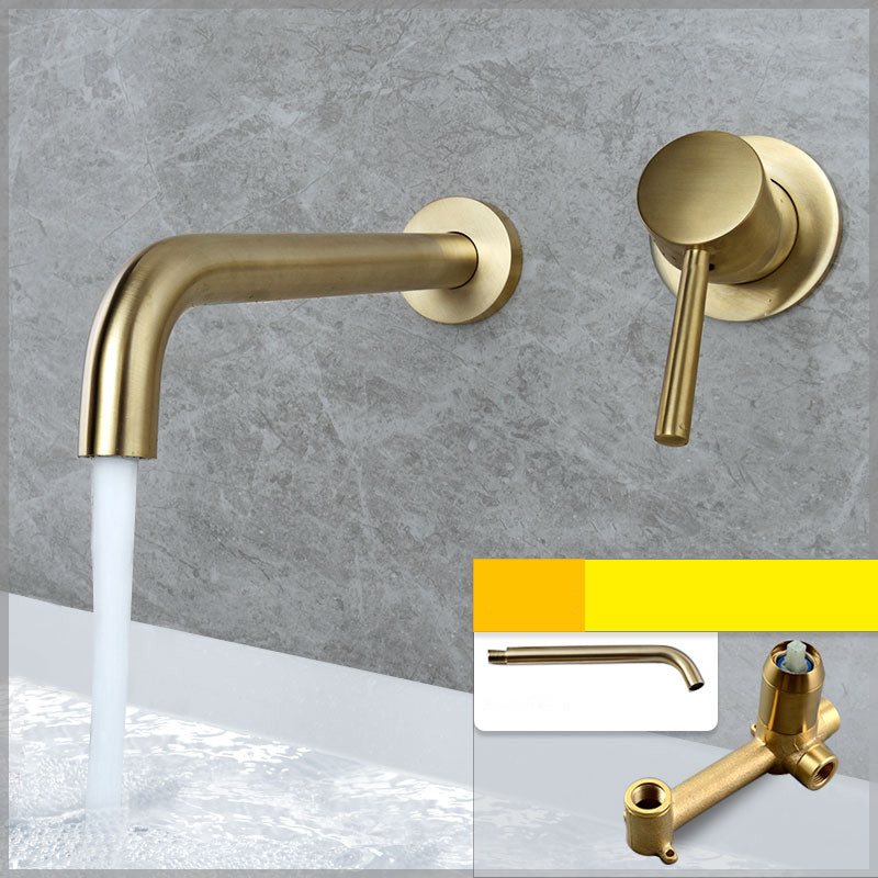 Wall Mounted Bronze Tub Filler Double Handles Bathtub Spout Tub Faucet Trim