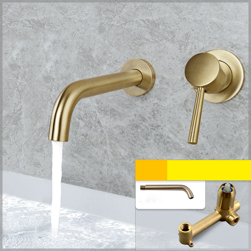 Wall Mounted Bronze Tub Filler Double Handles Bathtub Spout Tub Faucet Trim