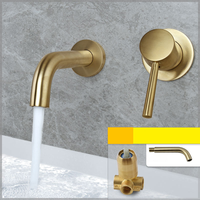 Wall Mounted Bronze Tub Filler Double Handles Bathtub Spout Tub Faucet Trim