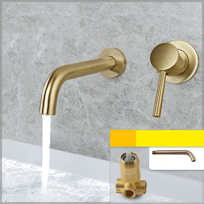 Wall Mounted Bronze Tub Filler Double Handles Bathtub Spout Tub Faucet Trim