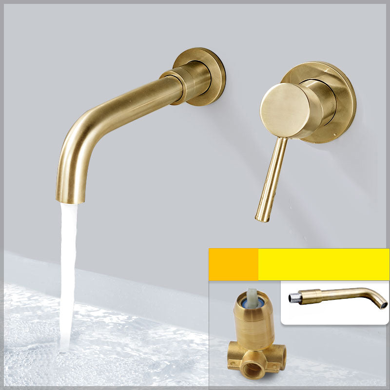 Wall Mounted Bronze Tub Filler Double Handles Bathtub Spout Tub Faucet Trim