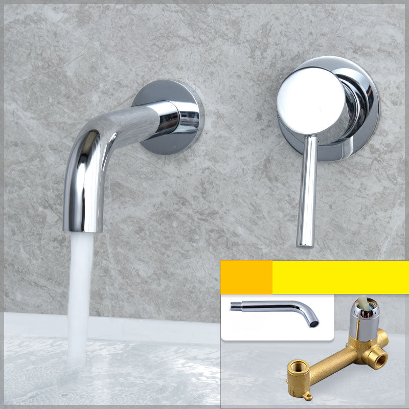 Wall Mounted Bronze Tub Filler Double Handles Bathtub Spout Tub Faucet Trim