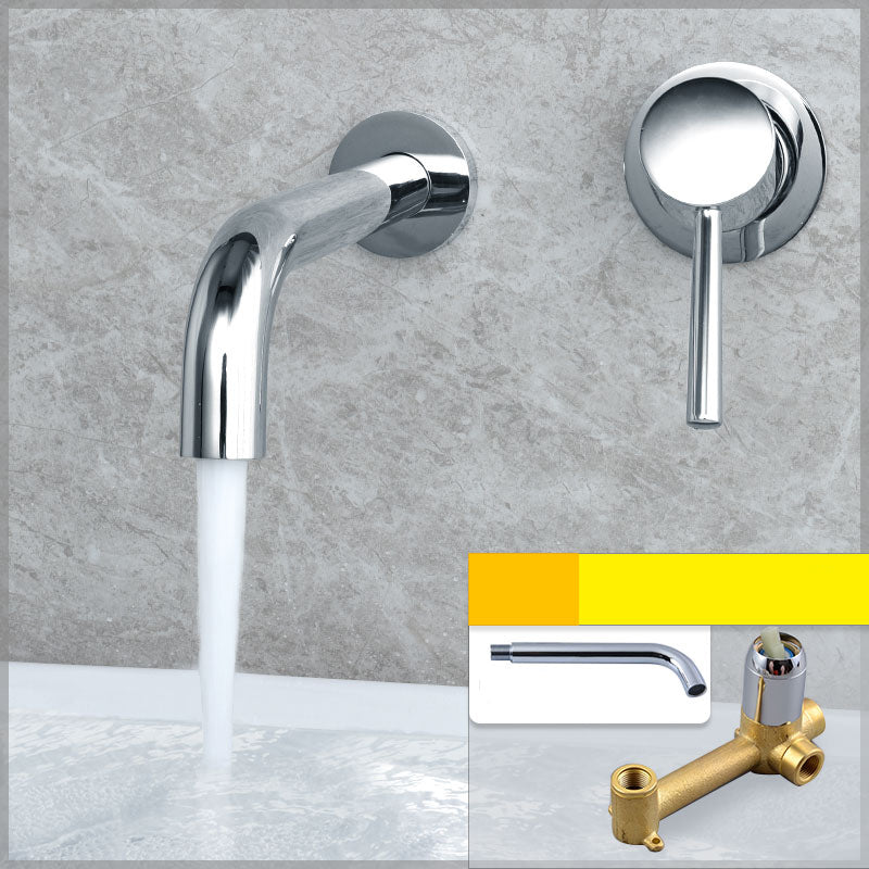 Wall Mounted Bronze Tub Filler Double Handles Bathtub Spout Tub Faucet Trim